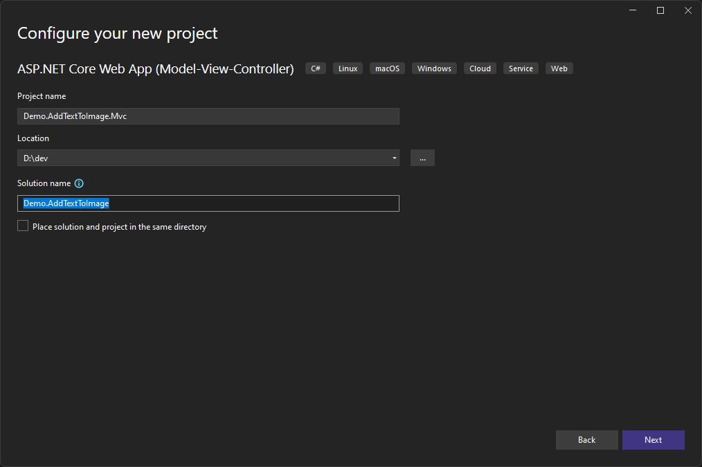 How to add text to an image with C# in dotnet
