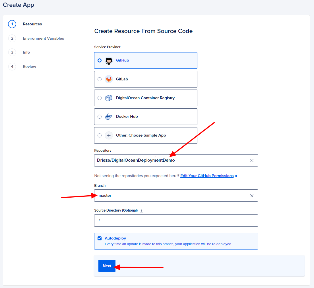 How to auto-deploy an ASP.NET 6.0 application to Digital Ocean App