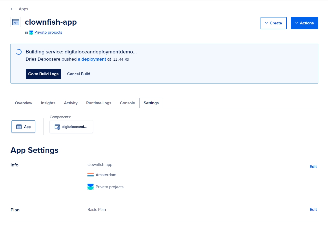 How to auto-deploy an ASP.NET 6.0 application to Digital Ocean App