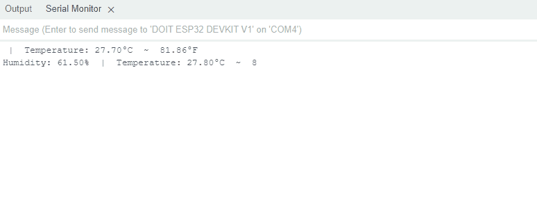Read temperature and humidity with ESP32 and DHT22 temperature and humidity sensor